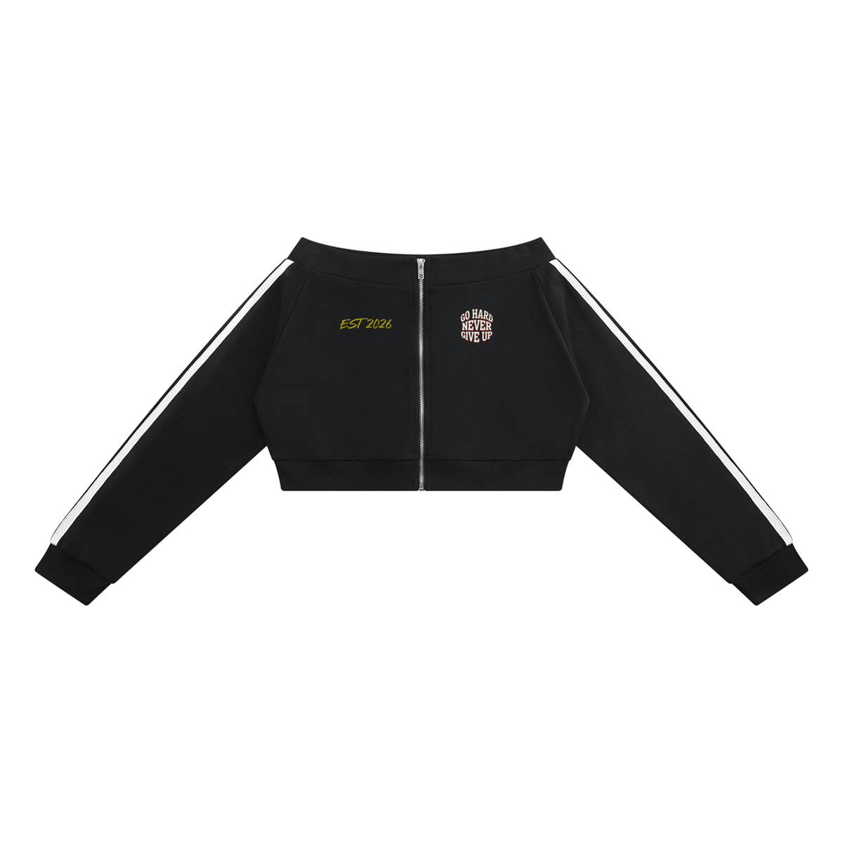 Women's Off-Shoulder Full Zip Hoodie