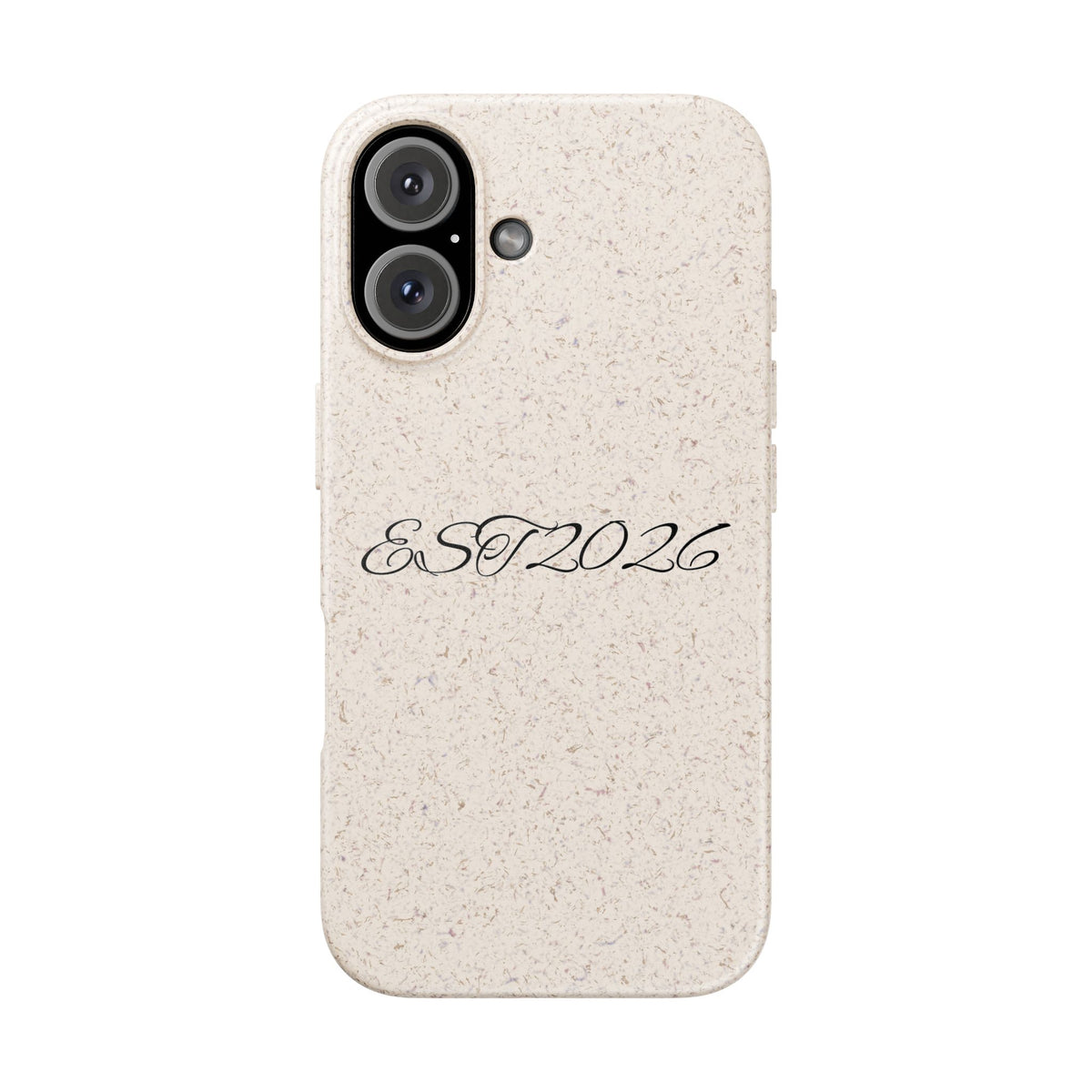 EST 2026 Biodegradable iPhone Case — Eco-Friendly Script Design