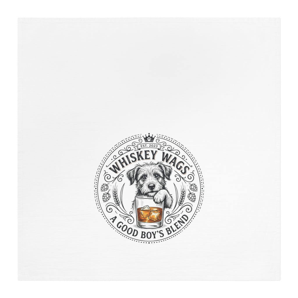 Tea Towel — "Whiskey Wags: A Good Boy's Blend" Dog Kitchen Towel