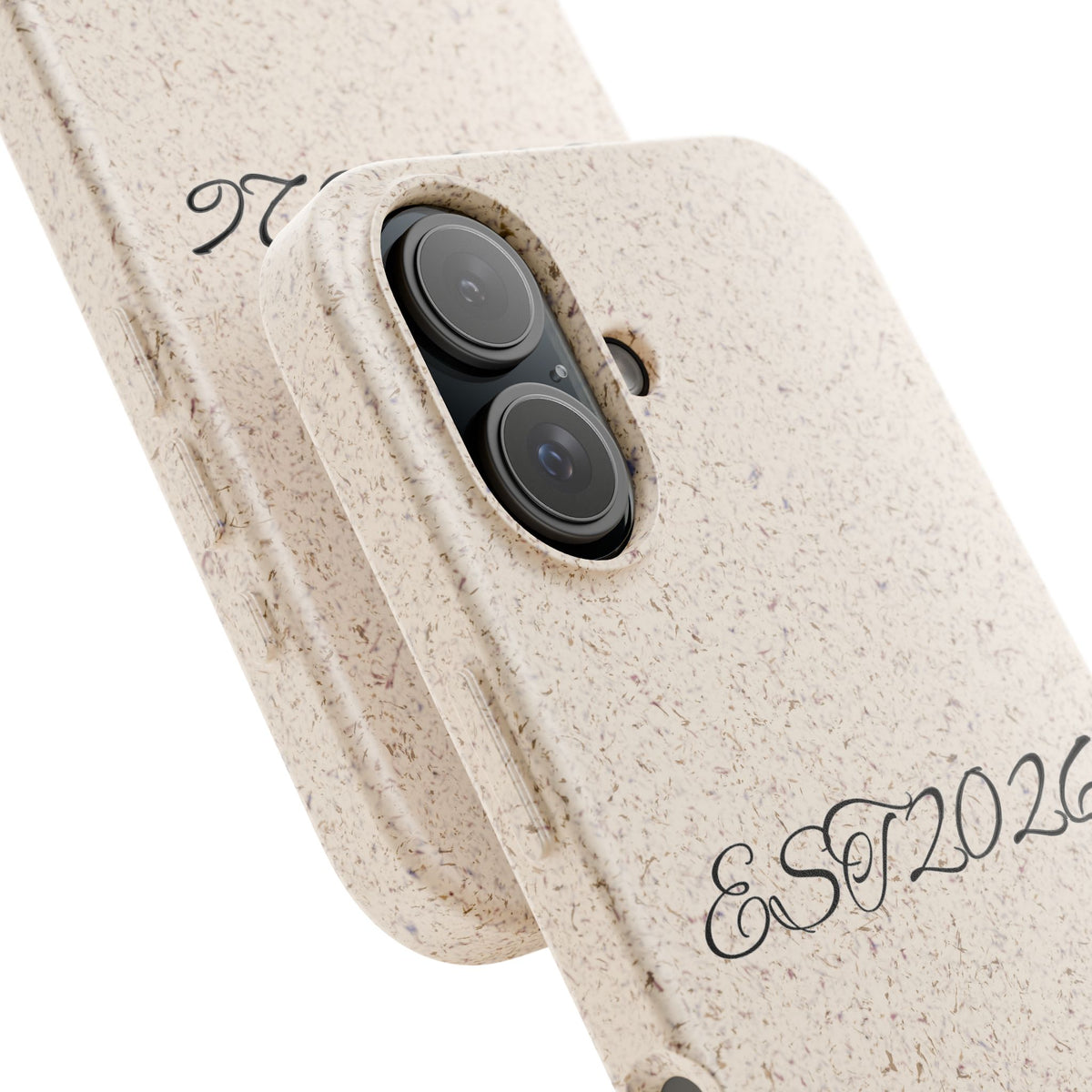EST 2026 Biodegradable iPhone Case — Eco-Friendly Script Design