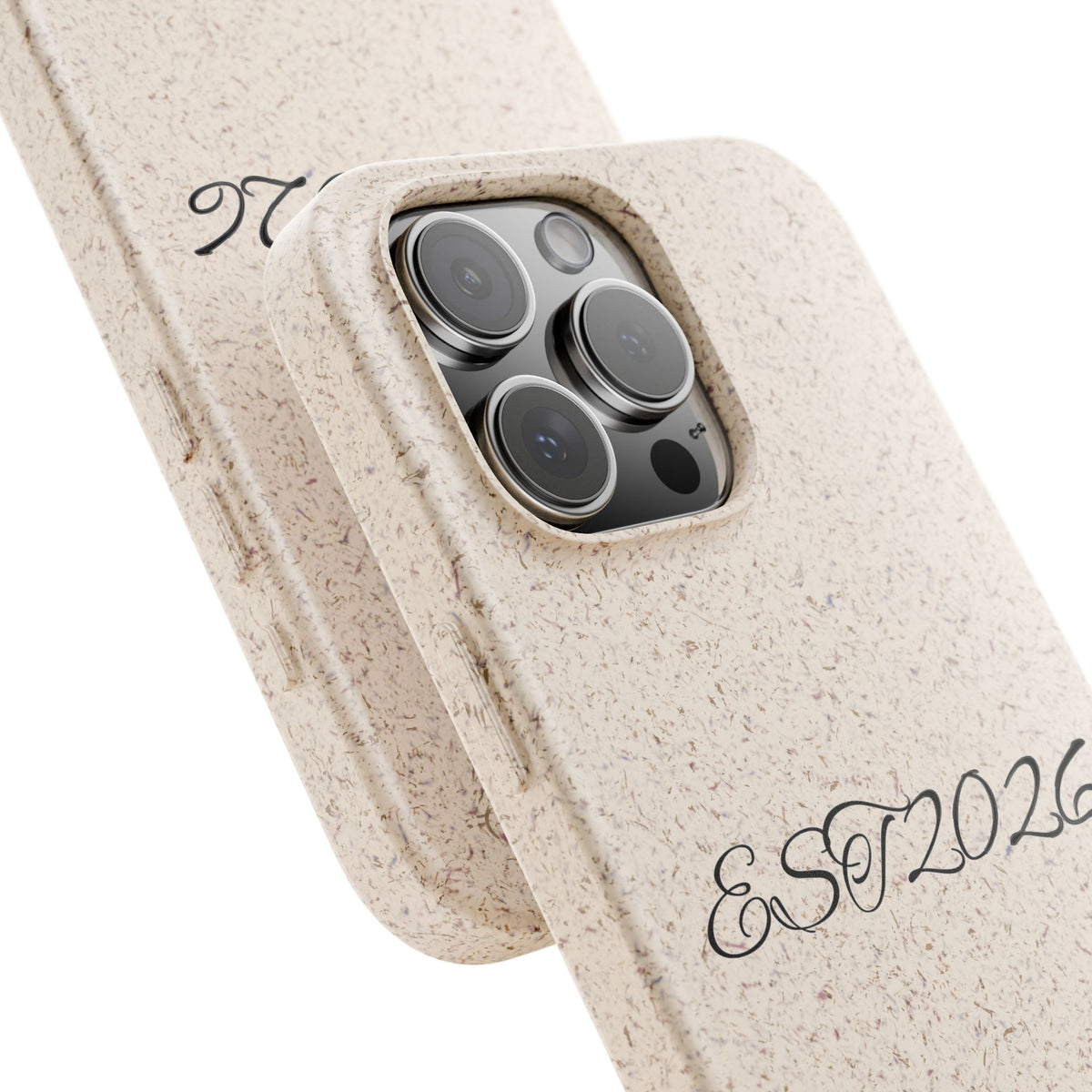 EST 2026 Biodegradable iPhone Case — Eco-Friendly Script Design