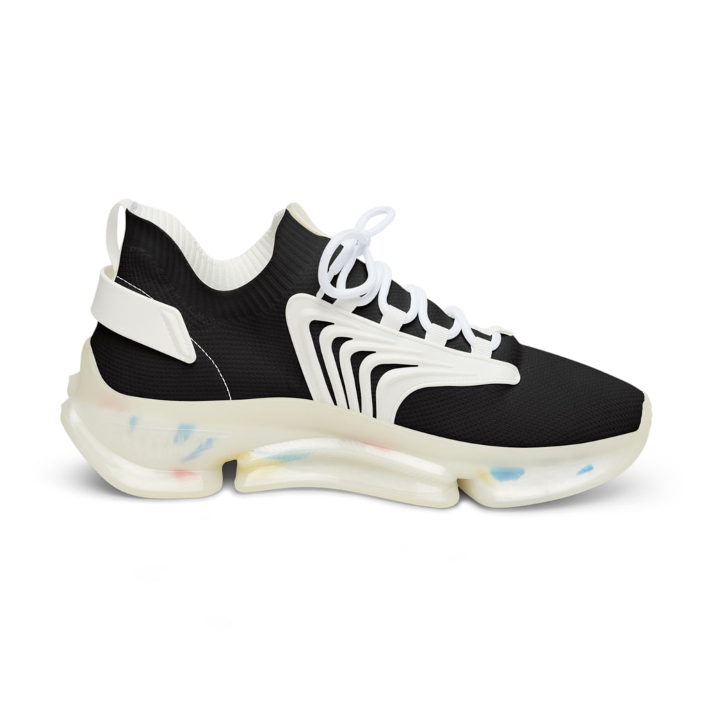 Men's Black Mesh Sneakers — Breathable Lightweight Trainers with Cushioned Sole