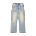 Men's Sun Fade Raw Hem Denim Jeans
