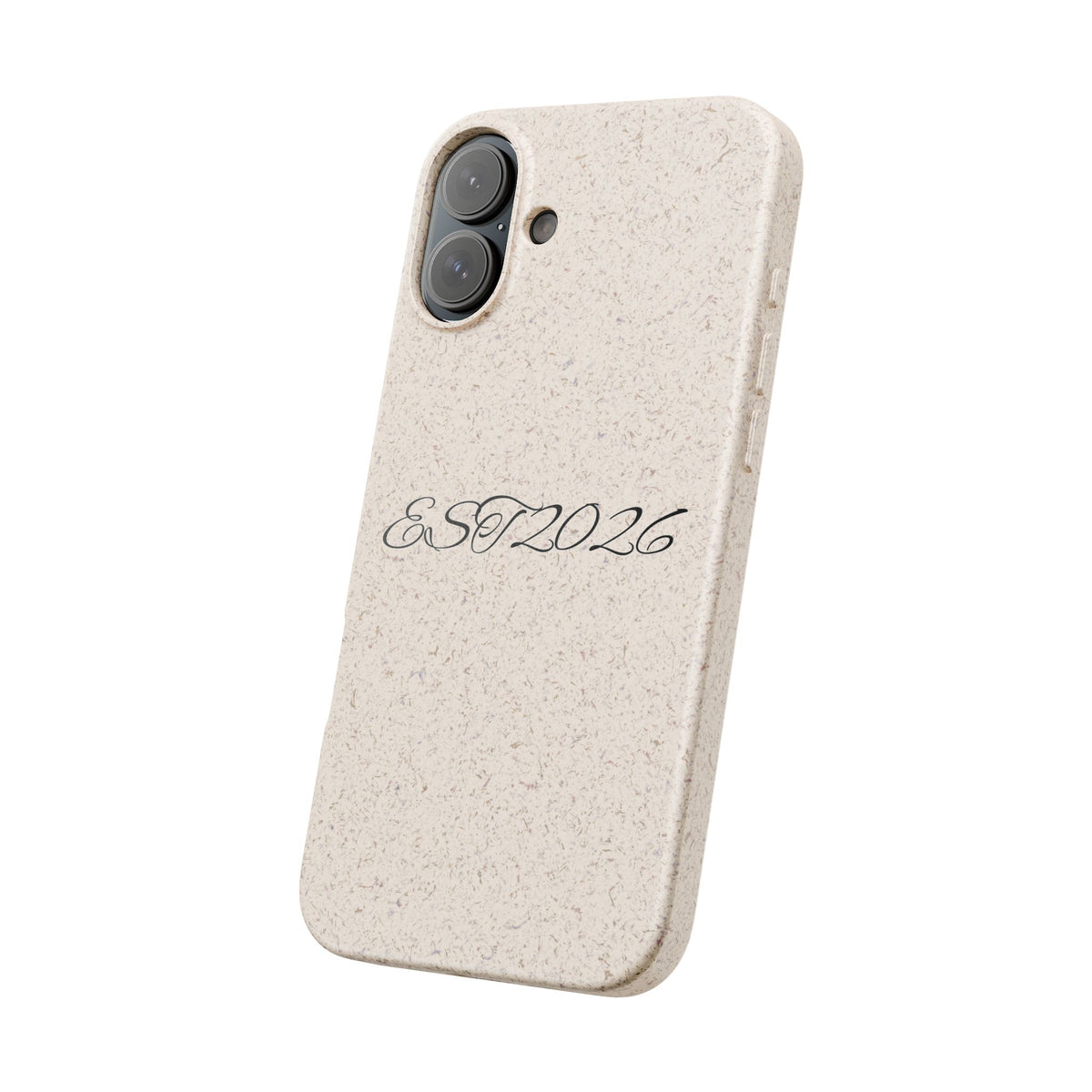EST 2026 Biodegradable iPhone Case — Eco-Friendly Script Design