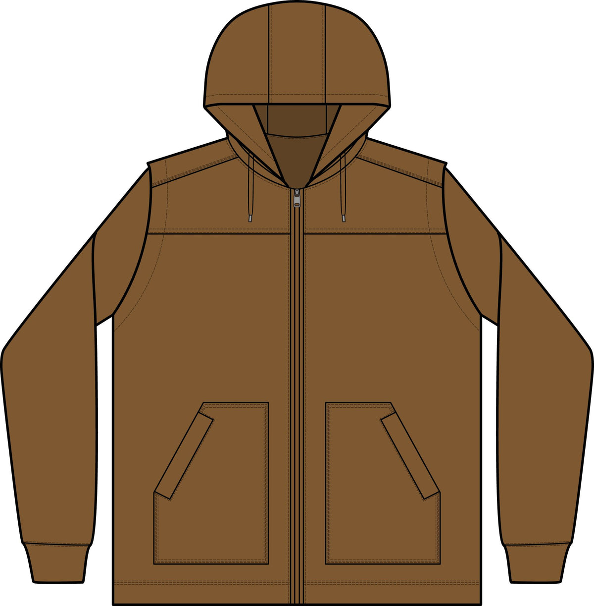 Duck Fleece Full-Zip Hooded Jacket — Warm Workwear Hoodie for Men & Women