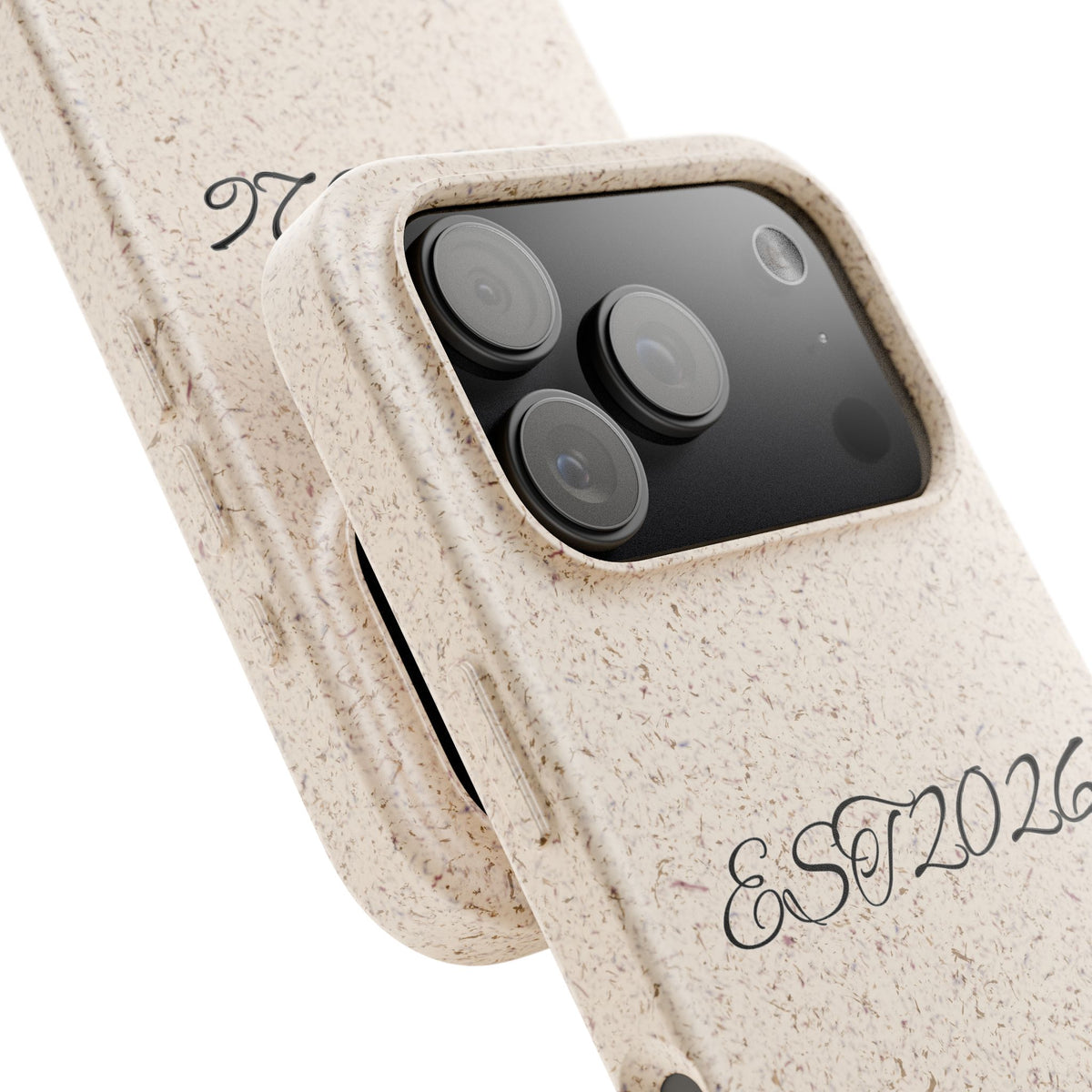 EST 2026 Biodegradable iPhone Case — Eco-Friendly Script Design