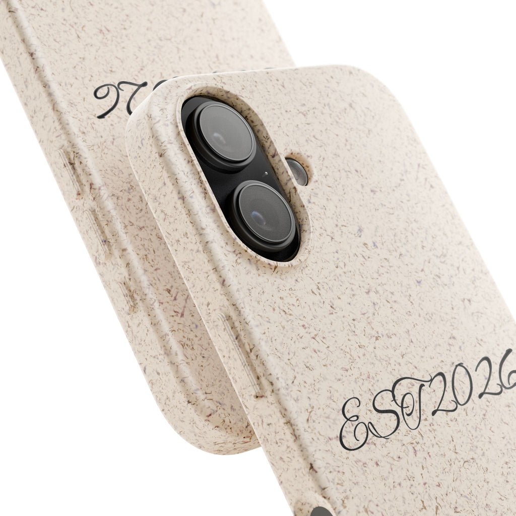 EST 2026 Biodegradable iPhone Case — Eco-Friendly Script Design