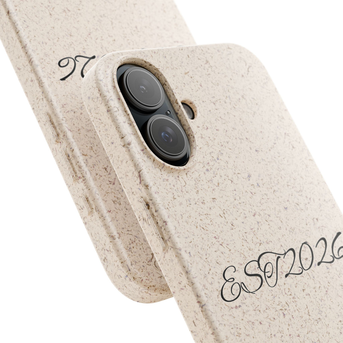 EST 2026 Biodegradable iPhone Case — Eco-Friendly Script Design