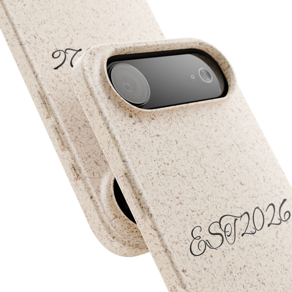 EST 2026 Biodegradable iPhone Case — Eco-Friendly Script Design