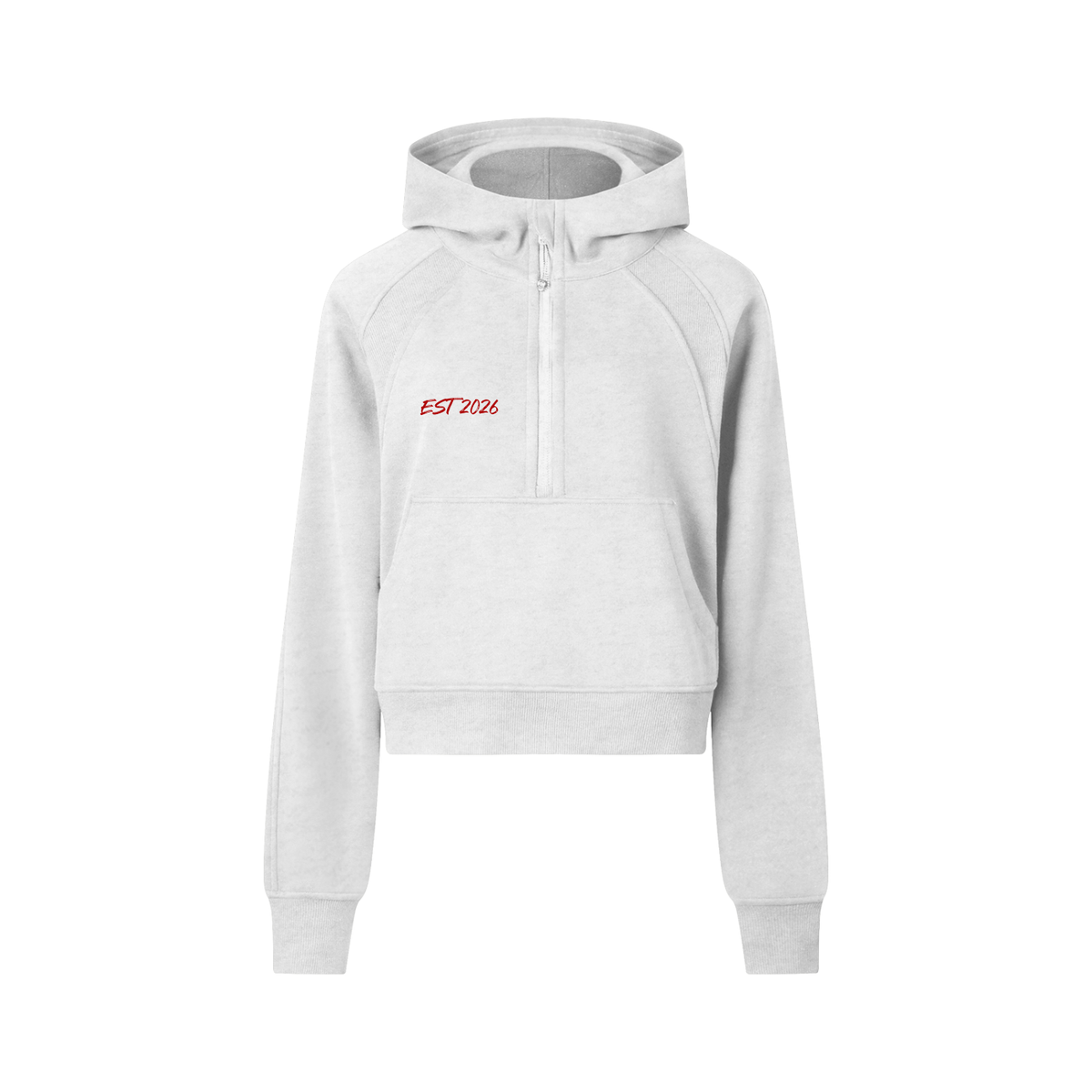 Cropped Half-Zip Hoodie