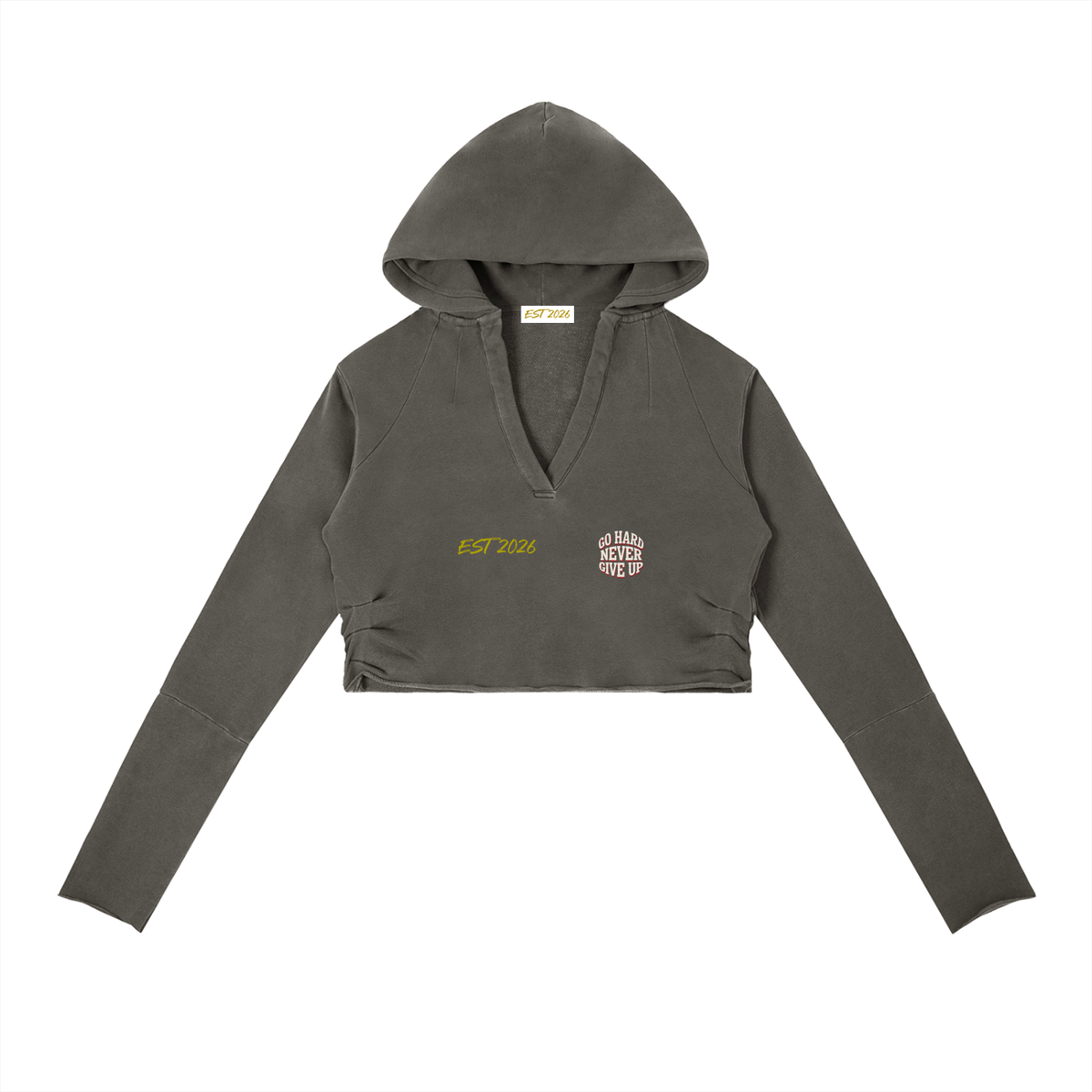 Vintage Washed Raw Edge Hoodie