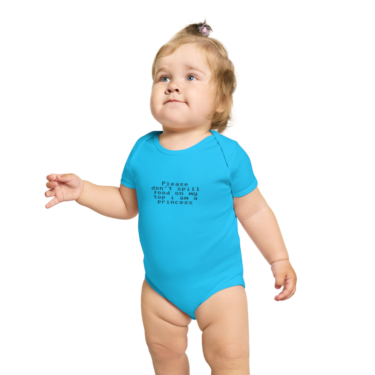 EST 2026 Baby Girl Bodysuit — "Please Don't Spill Food On My Top, I Am A Princess"