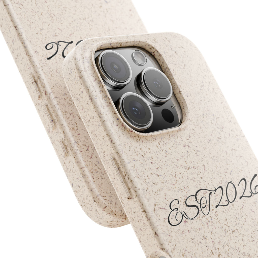 EST 2026 Biodegradable iPhone Case — Eco-Friendly Script Design
