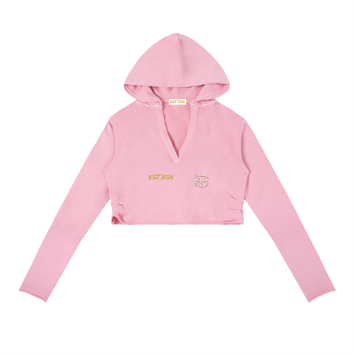 Vintage Washed Raw Edge Hoodie