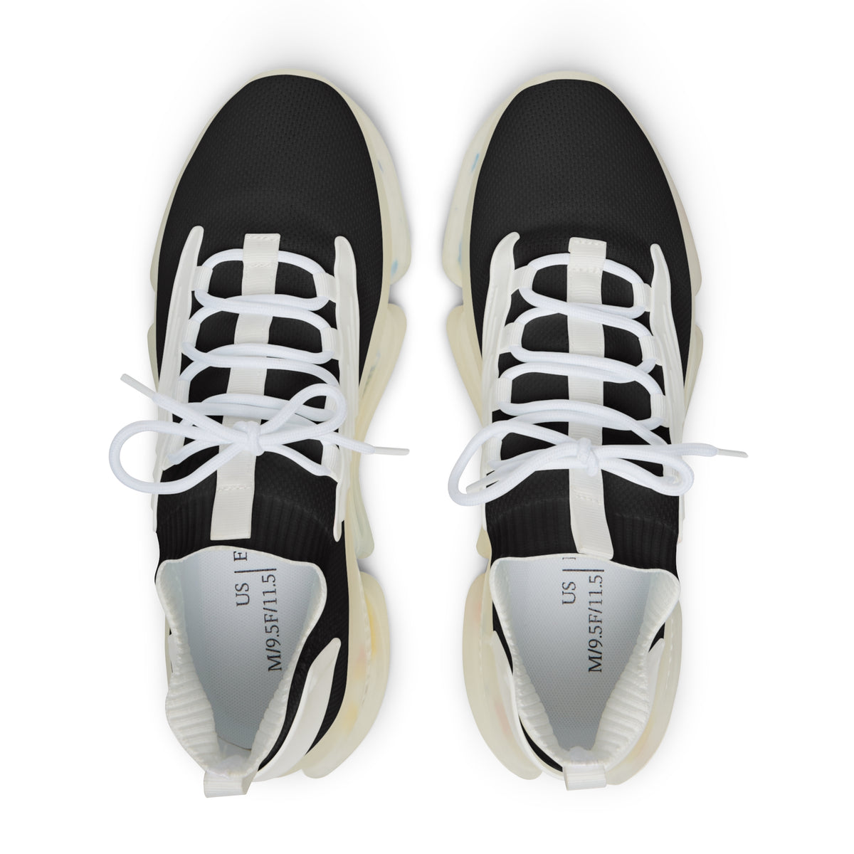 Men's Black Mesh Sneakers — Breathable Lightweight Trainers with Cushioned Sole