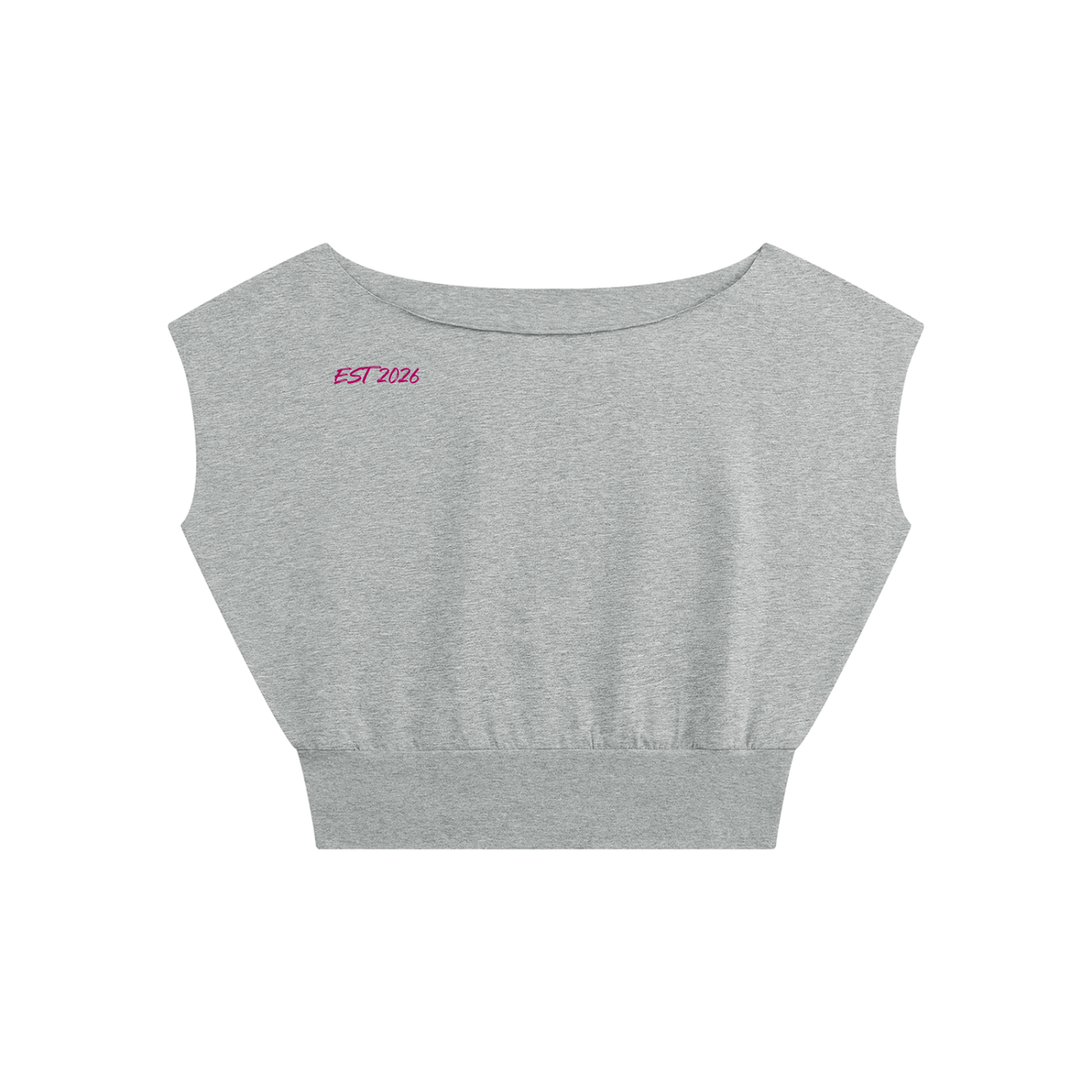 Women’s Boatneck Raw Edge Crop T-Shirt