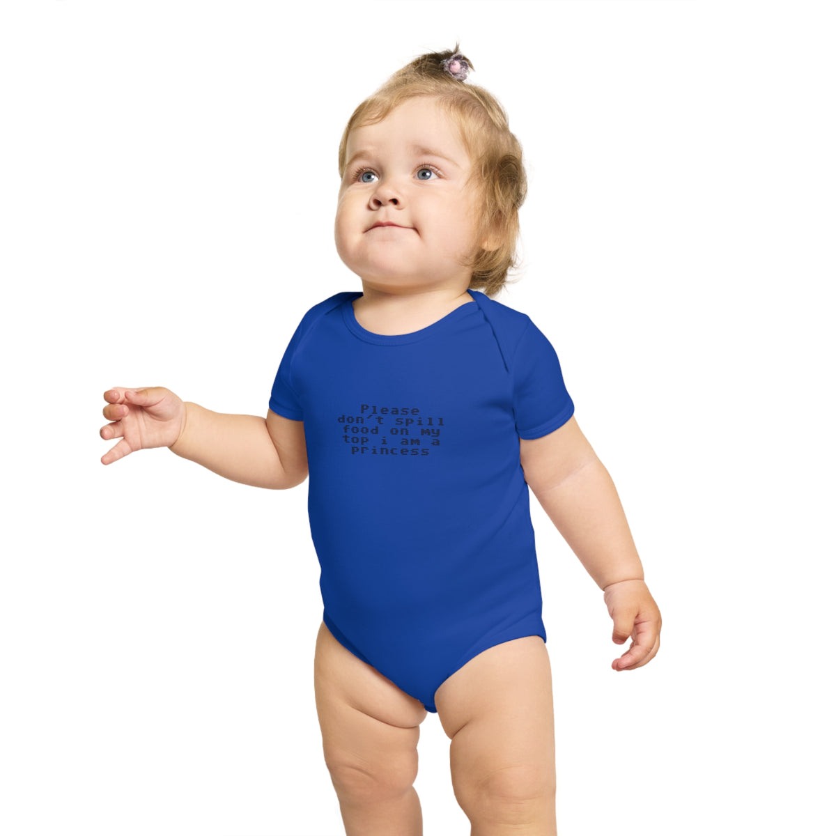 EST 2026 Baby Girl Bodysuit — "Please Don't Spill Food On My Top, I Am A Princess"