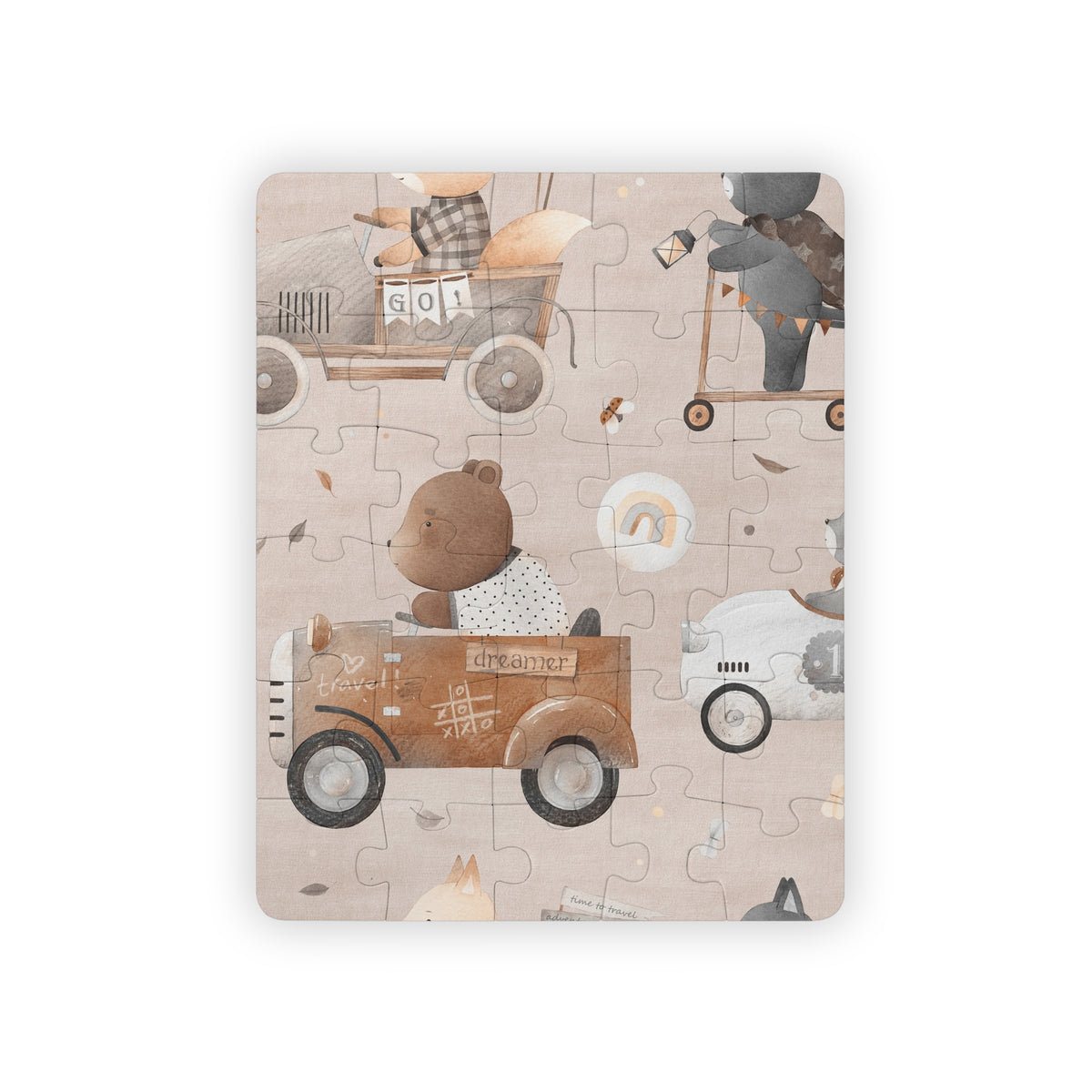 Woodland Ride 30-Piece Kids Puzzle | Cute Bear & Car Jigsaw | EST 2026