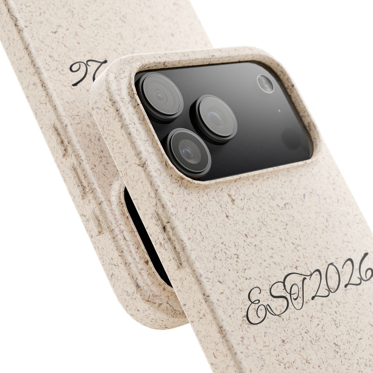 EST 2026 Biodegradable iPhone Case — Eco-Friendly Script Design