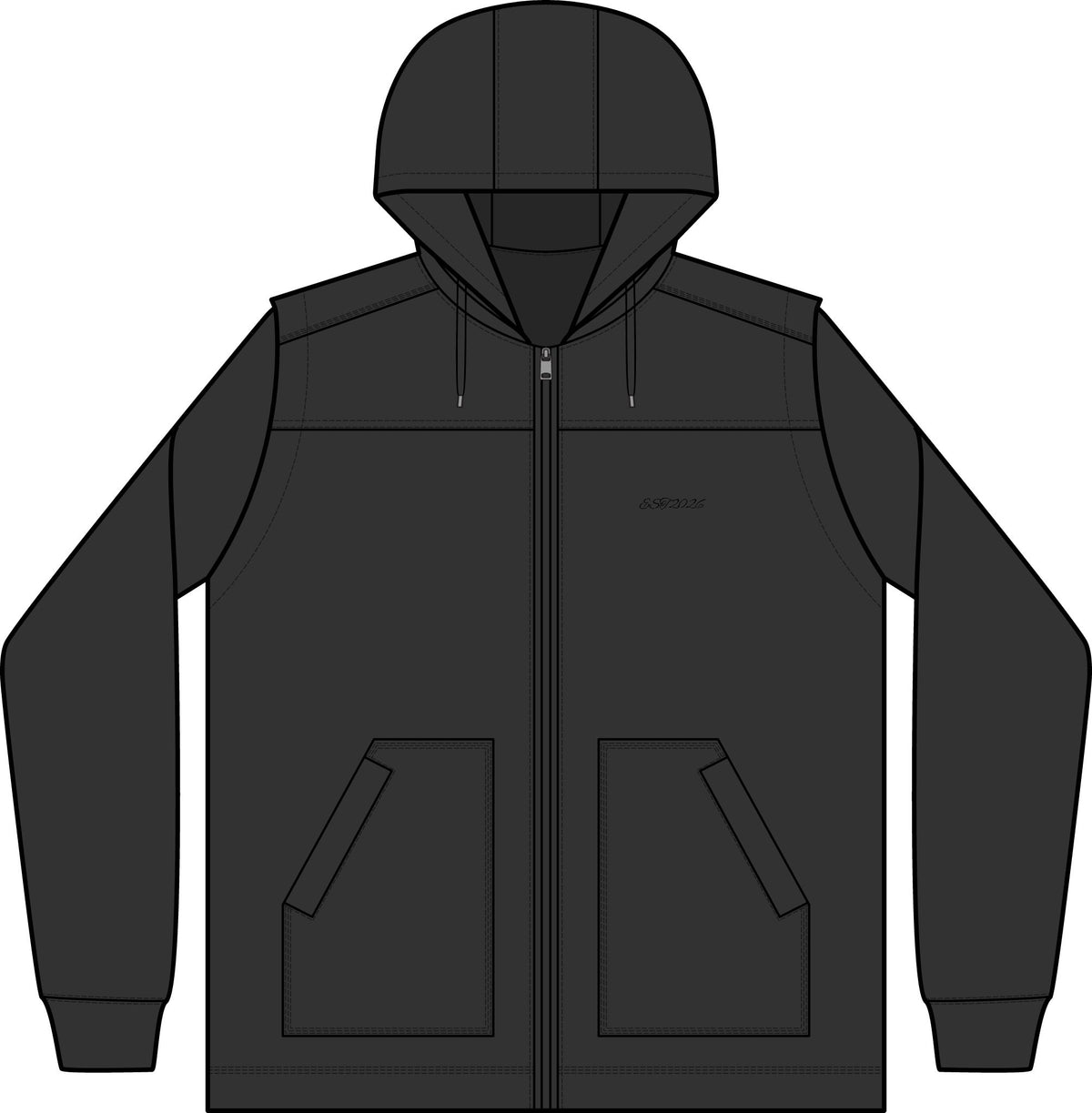 Duck Fleece Full-Zip Hooded Jacket — Warm Workwear Hoodie for Men & Women