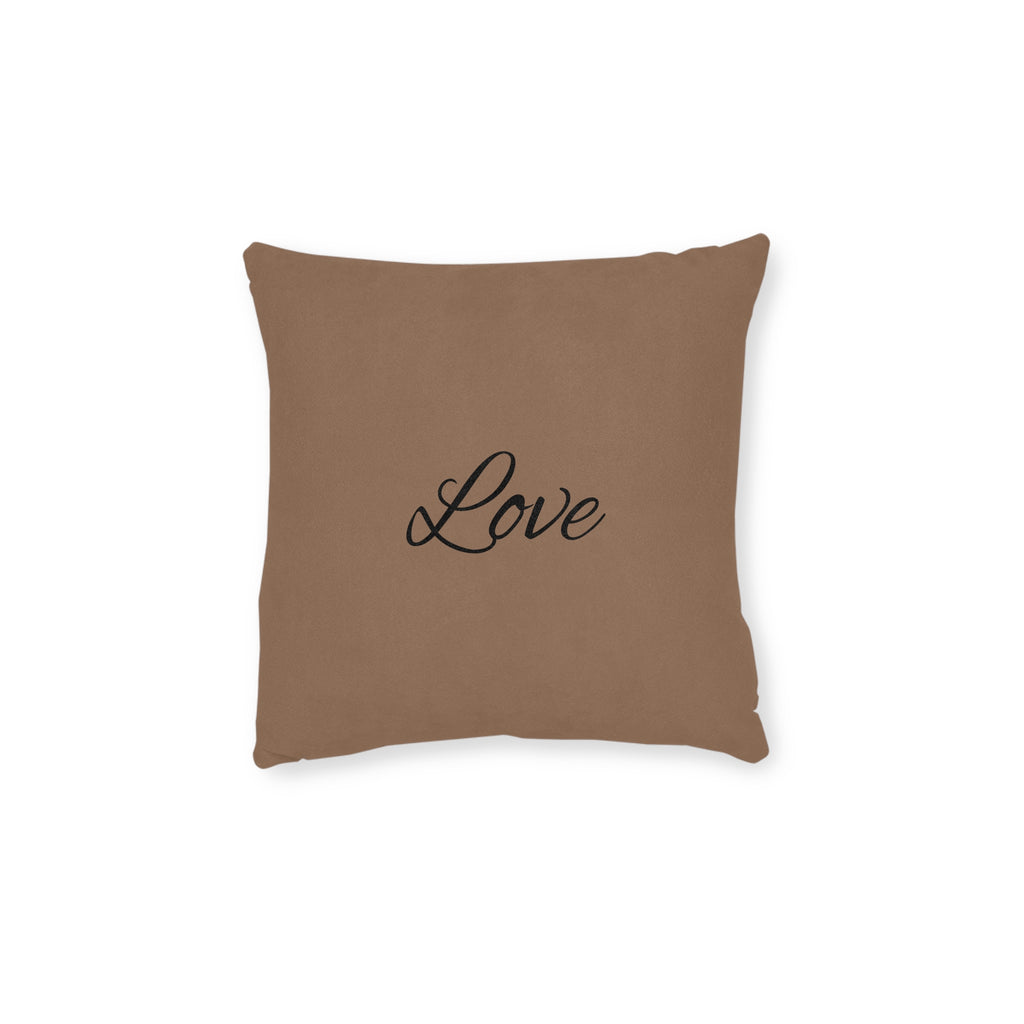 EST 2026 'Love' Square Cushion | Luxury Faux Suede Pillow | Home Decor Gift
