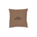 EST 2026 'Love' Square Cushion | Luxury Faux Suede Pillow | Home Decor Gift
