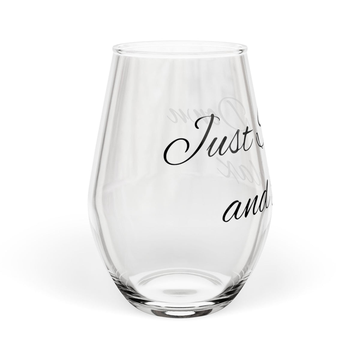 Stemless Wine Glass — 'Just Sit Down and Relax' | Gift Glassware