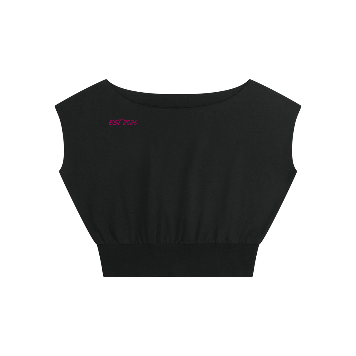 Women’s Boatneck Raw Edge Crop T-Shirt