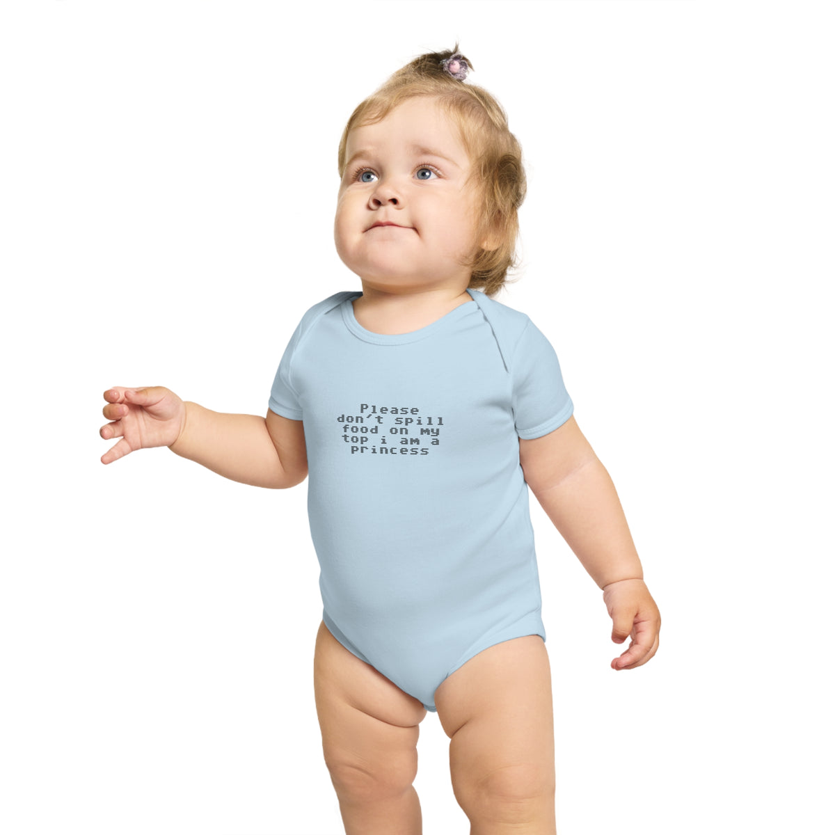 EST 2026 Baby Girl Bodysuit — "Please Don't Spill Food On My Top, I Am A Princess"