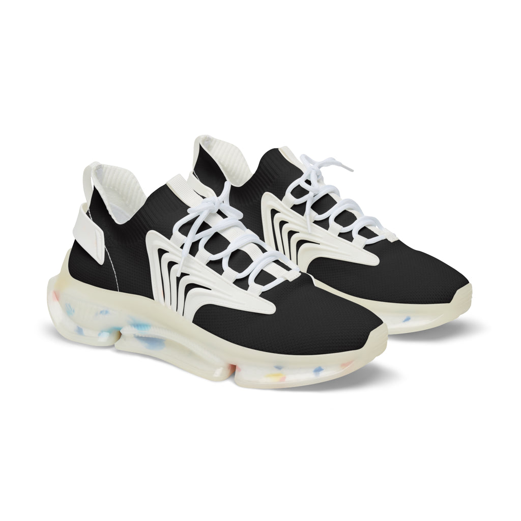Men's Black Mesh Sneakers — Breathable Lightweight Trainers with Cushioned Sole