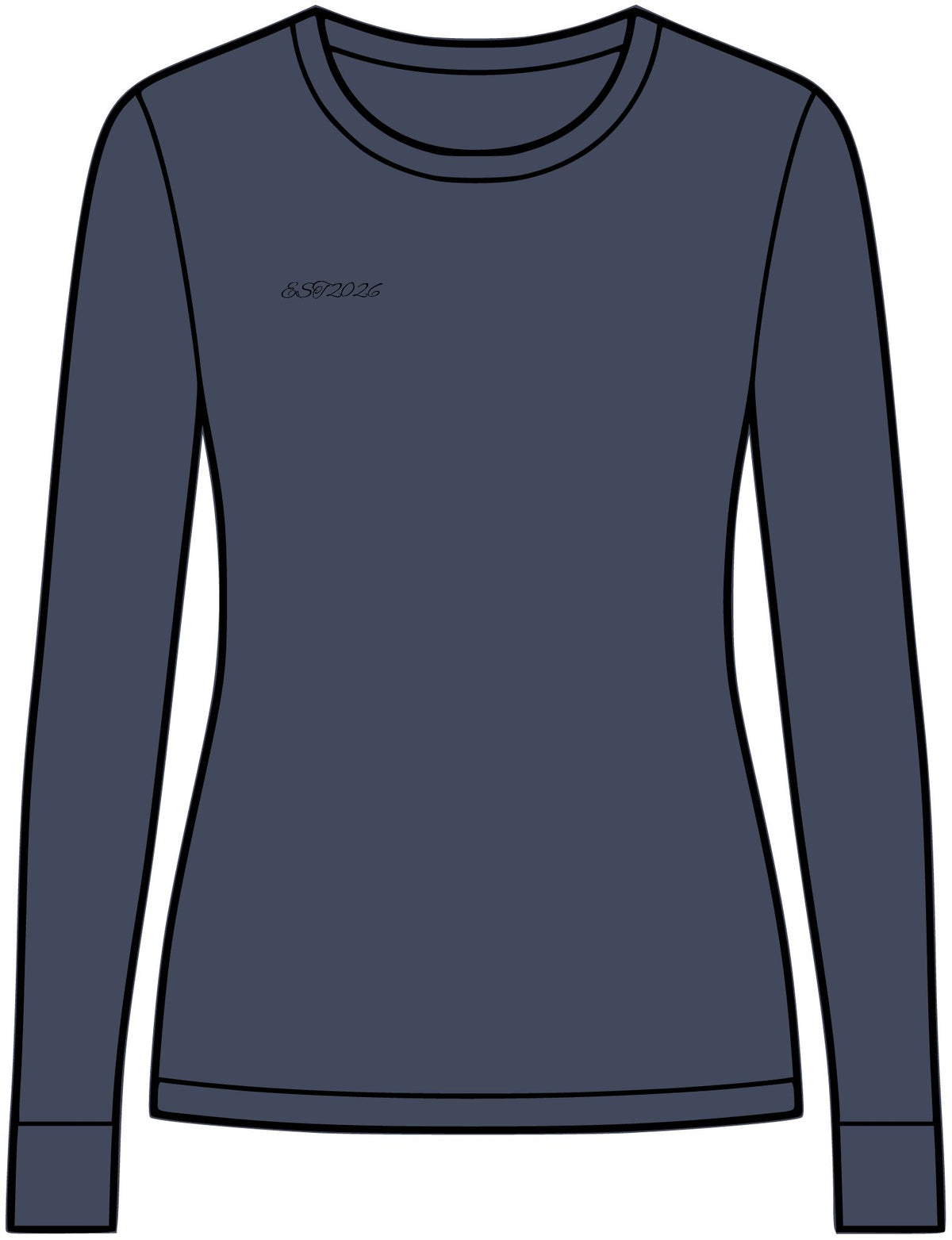 EST 2026 Women's Long Sleeve Crew Tee — Premium Everyday Essential