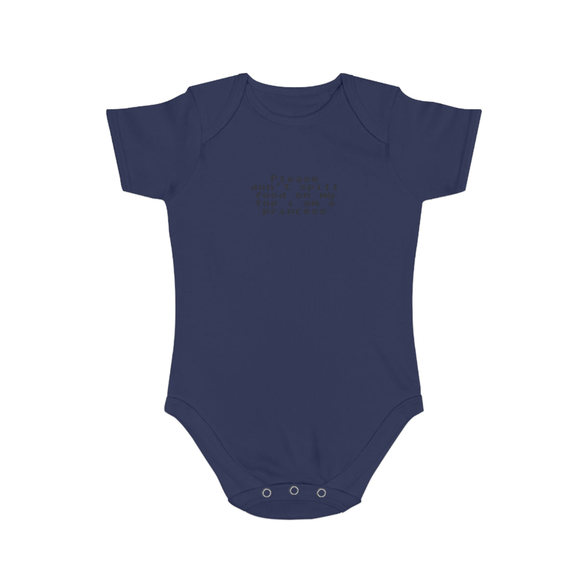 EST 2026 Baby Girl Bodysuit — "Please Don't Spill Food On My Top, I Am A Princess"