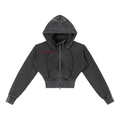 Vintage Washed Cropped Fleece Hoodie