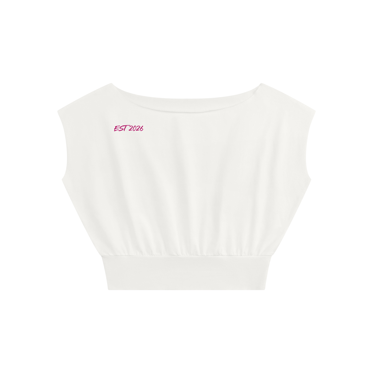 Women’s Boatneck Raw Edge Crop T-Shirt