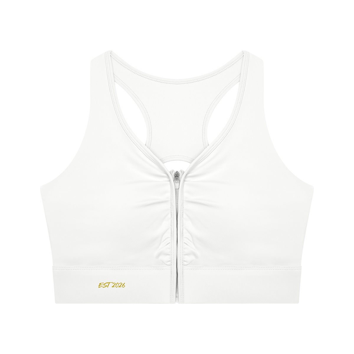 Women’s Cropped Zip Yoga Sports Bra