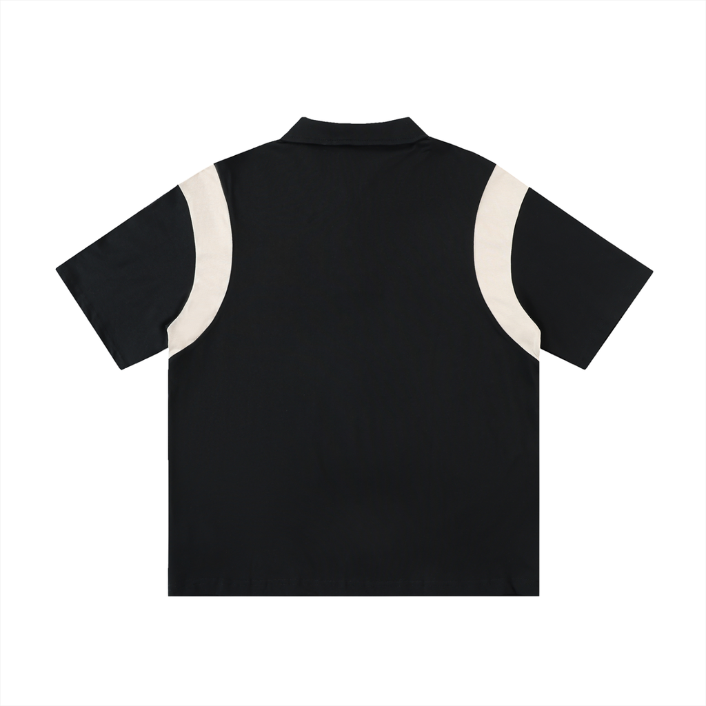 EST 2026 Men's Contrast Panel Cotton Polo Shirt