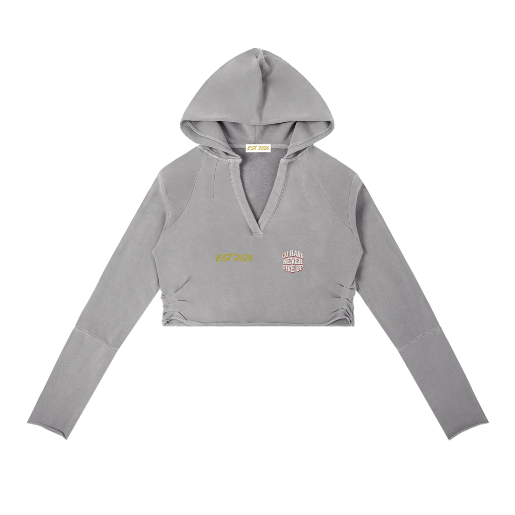 Vintage Washed Raw Edge Hoodie