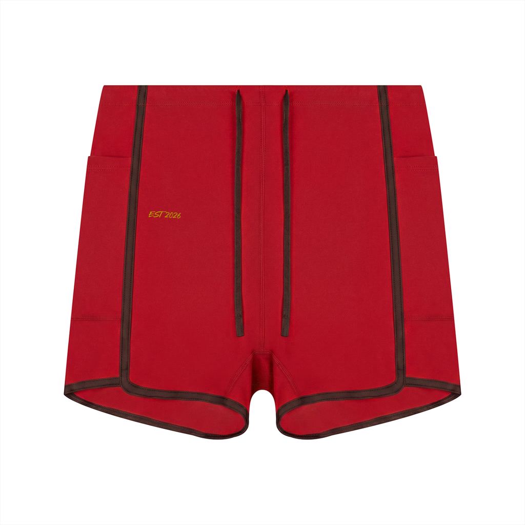 Women's High Rise Color Block Yoga Shorts