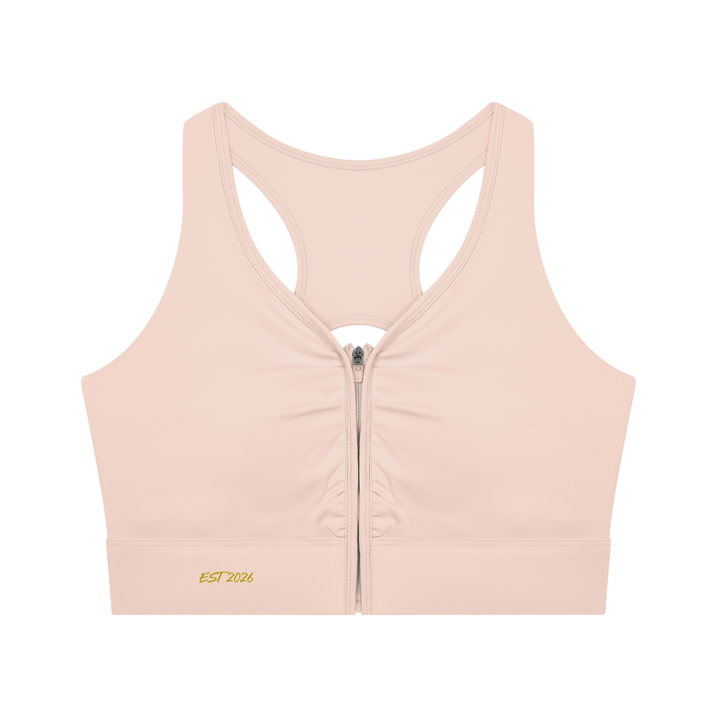 Women’s Cropped Zip Yoga Sports Bra