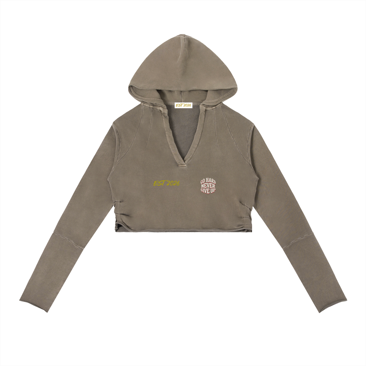 Vintage Washed Raw Edge Hoodie